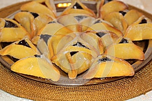 Hamantaschen cookies for Jewish festival of Purim