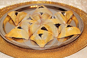 Hamantash cookies for Jewish festival of Purim