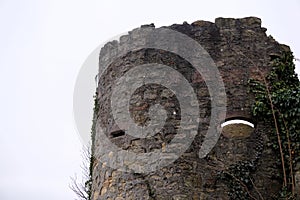 Hambach Castle in Neustadt in Germany on a cloudy day