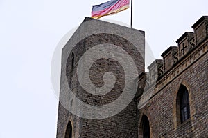 Hambach Castle in Neustadt in Germany on a cloudy day