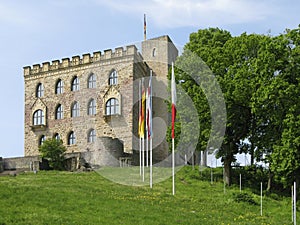 Hambach castle under blue sky