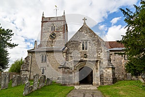 08/30/2020 Hambledon, Hampshire, UK The exterior of the church St Peter and St Paul in Hambledon Hampshire, A typical English