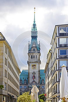 Hamburg City Hall. Market square Rathausmarkt, Hamburg, Germany