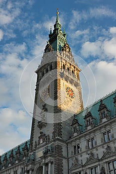 The Hamburg City Hall Rathaus, Germany.