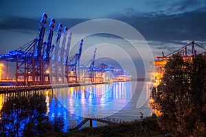 Hamburg, Container Terminal at Blue Port photo