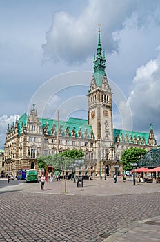 View of the Hamburg city hall, Germany