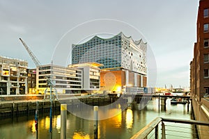 Hamburg, Hafencity, modern architecture at the waterfro