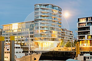 Hamburg, Hafencity, modern architecture at the waterfro