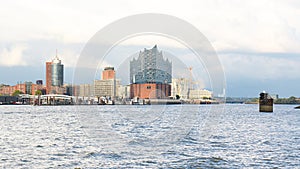 HAMBURG: Harbor with the Elbphilharmonie opera house in Hamburg Germany