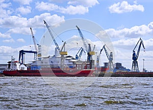 Hamburg harbor, shipyard