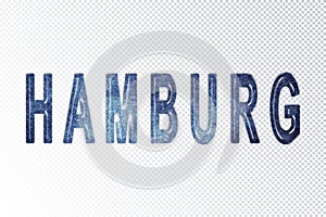 Hamburg lettering, Hamburg milky way letters, transparent background