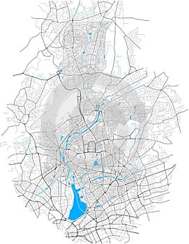 Hamburg-Nord, Hamburg, Deutschland high detail vector map