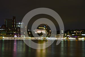 Hamburg port - LandungsbrÃ¼cken - during night