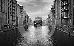 Hamburg port old canals