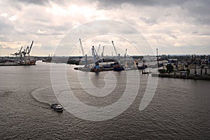 Hamburg seaport view