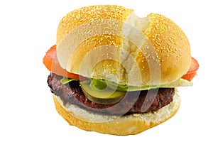 Hamburger isolated on white background