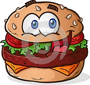 Hamburger Cheeseburger Cartoon Character