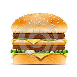 Hamburger fast food vector illustration