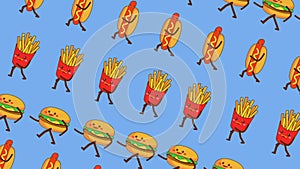 Hamburger, Fries and Hotdog parade
