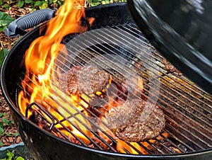 Hamburger grilling barbecue