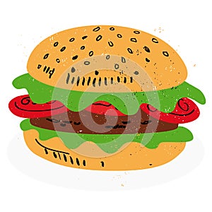 Hamburger vector photo