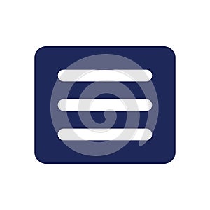 Hamburger menu black glyph ui icon