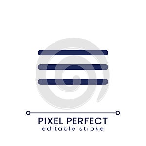 Hamburger menu button pixel perfect linear ui icon