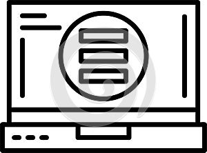 Hamburger menu Outline Vector Icon