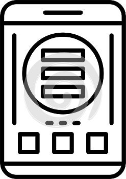 Hamburger menu Outline Vector Icon