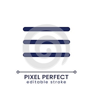 Hamburger menu pixel perfect linear ui icon