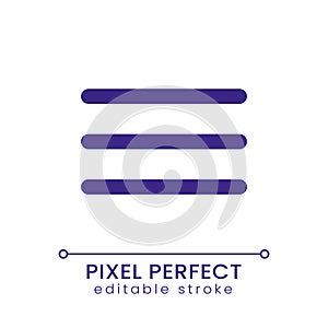Hamburger menu pixel perfect RGB color ui icon