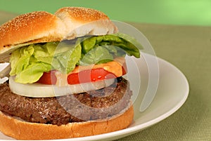 Hamburger with pepper aioli photo