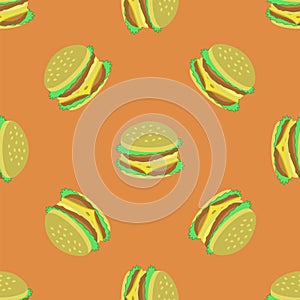 Hamburger Seamless Pattern