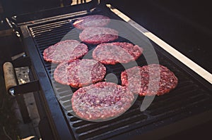 Hamburgers on Barbeque Grill photo