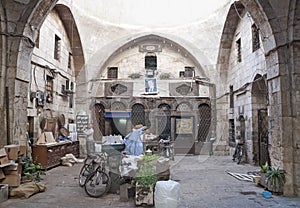 Hamidiye Bazaar market in damascus syria