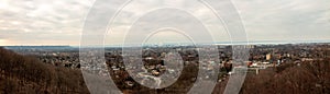 Hamilton Ontario skyline from the devils punch bowl. Panoramic format
