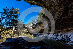 The Hamilton Pool, in the Fall in Texas