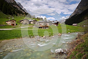 The hamlet Les Prioux, located along the Chaviere valley photo