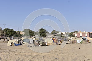 A Hamlet on the sand dune of Timbuktu