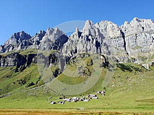 Hamlets in the Alpine Valley Urnerboden