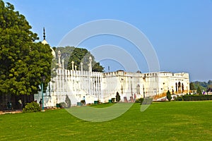 Hammam and Mosque in RED FORT complex in Delhi, India.