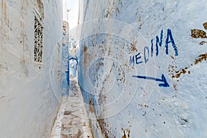 Medina neigbourhood in Hammamet, Tunisia photo