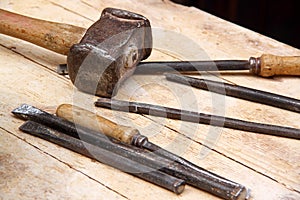 Hammer and chisels