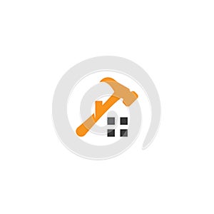 Hammer construction tool icon