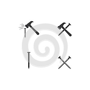 Hammer construction tool icon