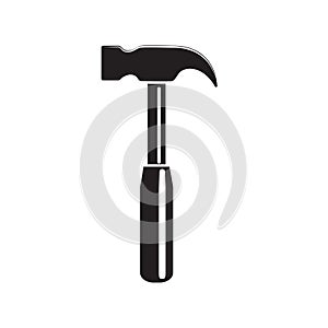 Hammer construction tool on white isolated background. Vector image