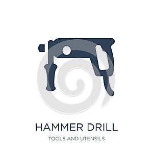 hammer drill icon in trendy design style. hammer drill icon isolated on white background. hammer drill vector icon simple and