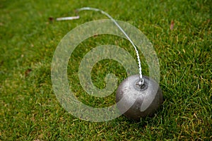 Hammer on the grass, athletic equipment