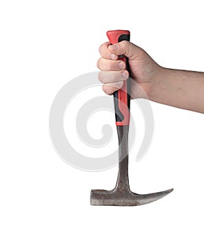 Hammer in a hand