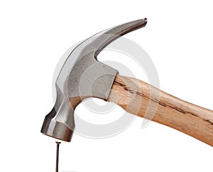 Hammer hitting a nail